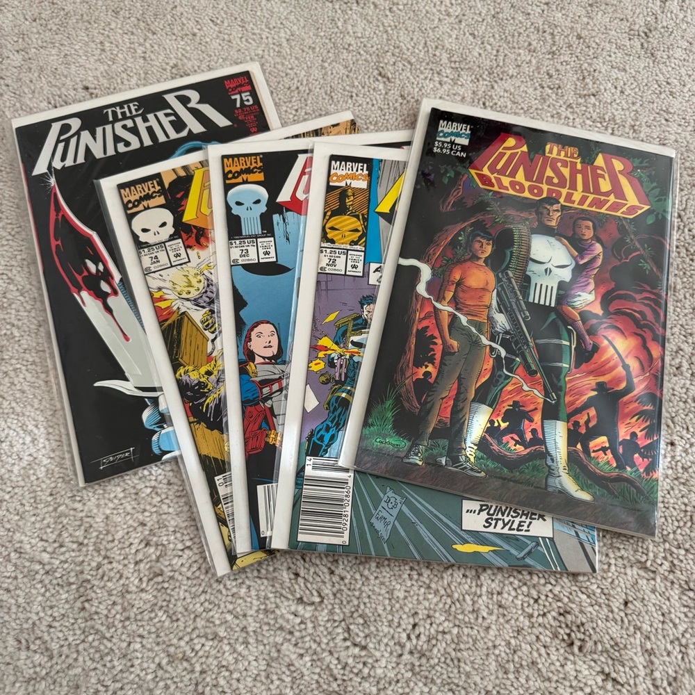The Punisher 5 Comic Books Small Collection